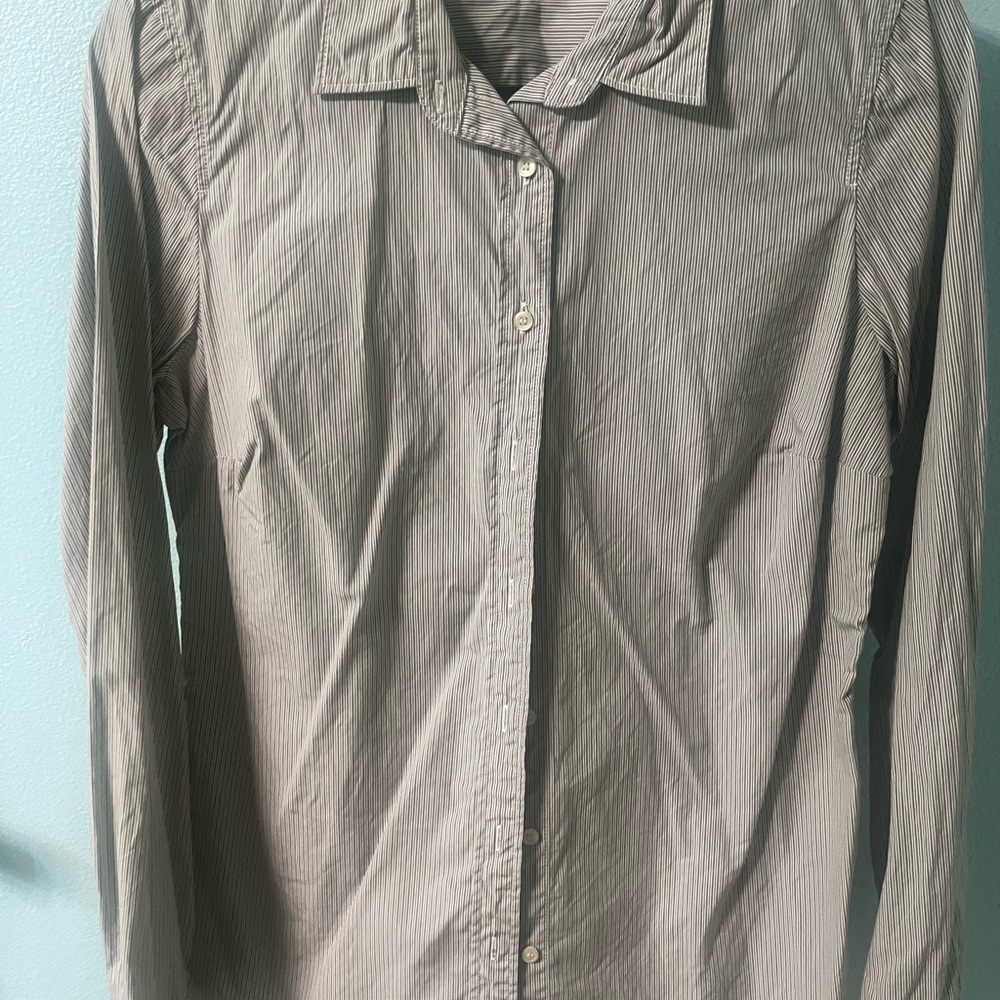 J. Crew - Pinstripes Button Down Shirt Classic Top